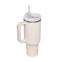 Insulated Mug with Handle and Straw - ChillMate-Rose Quartz-1200 ML-State of Style