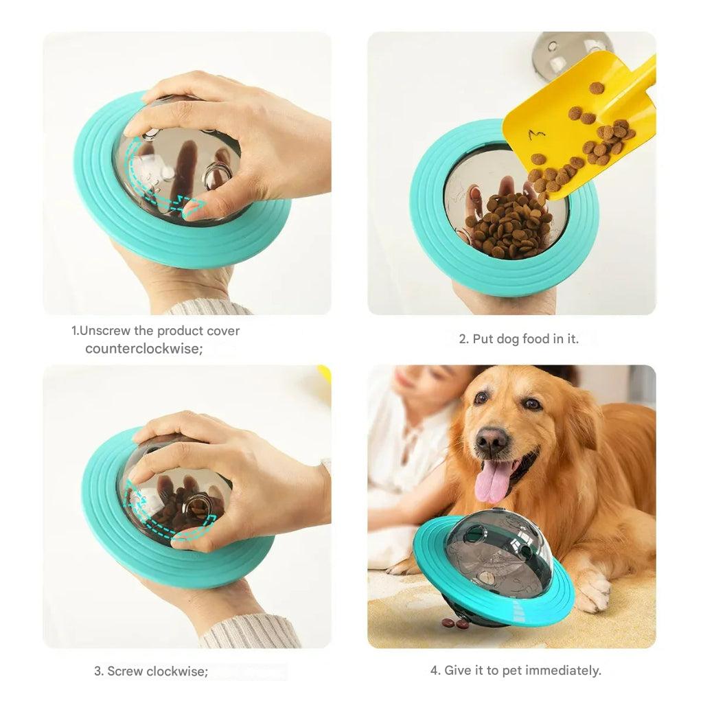 Interactive Dog Toy with Treat Dispenser - SnackSpin-Yellow-State of Style