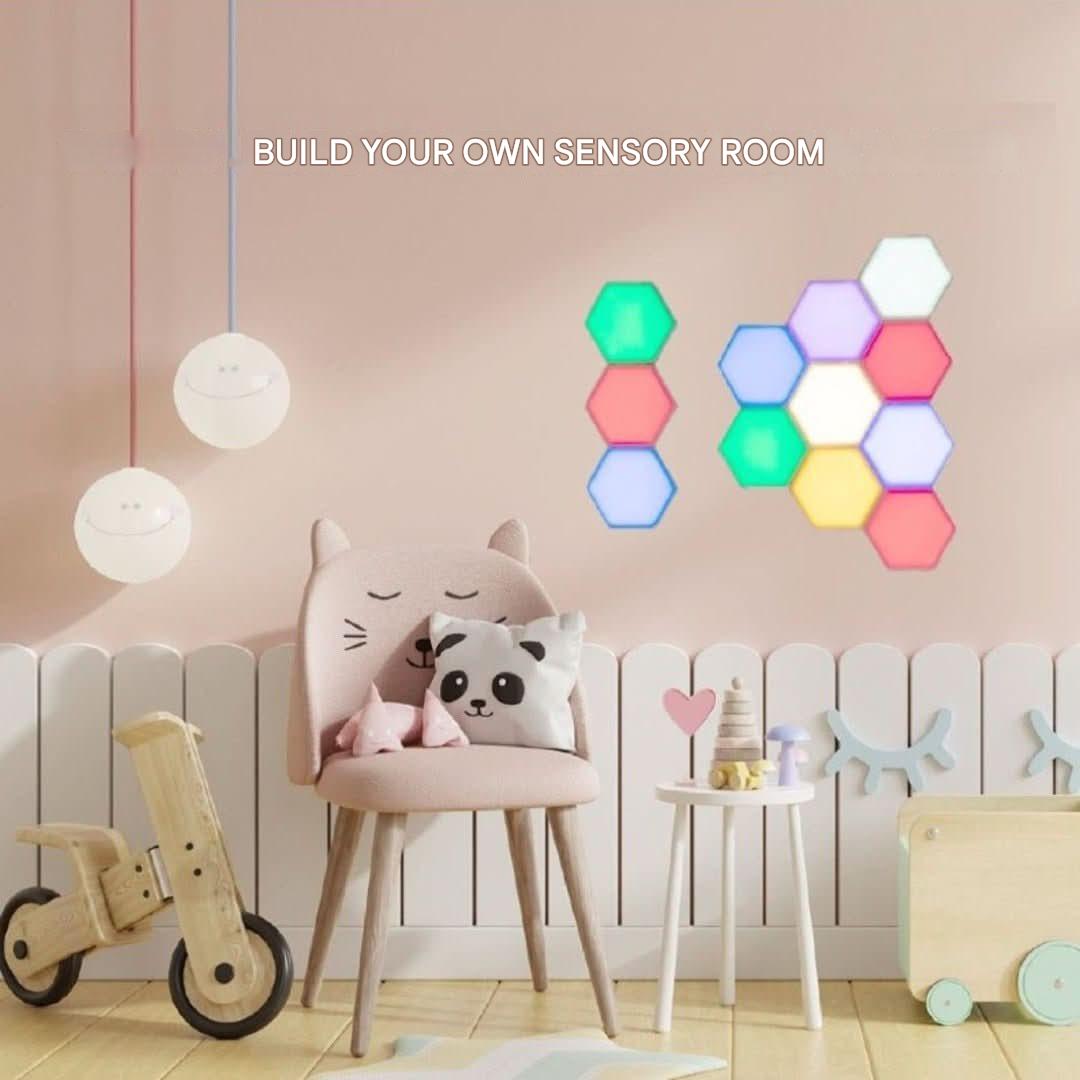 Interactive Hexagonal Lighting - GlowHex-3 Tiles-State of Style