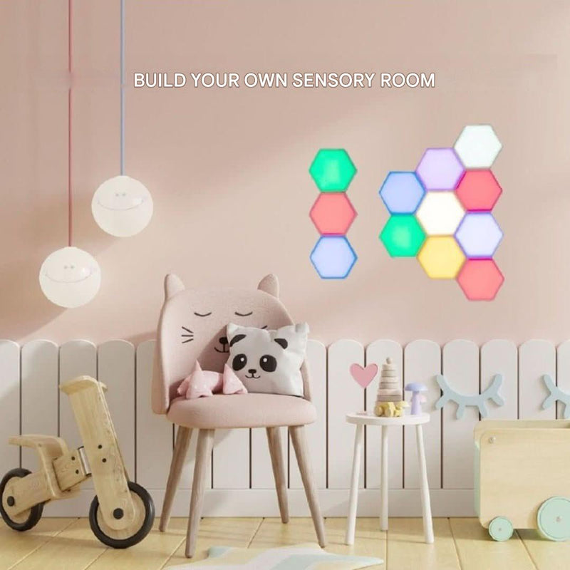 Interactive Hexagonal Lighting - GlowHex-3 Tiles-State of Style