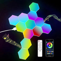 Interactive Hexagonal Lighting - GlowHex-Set of 12 Panels-State of Style