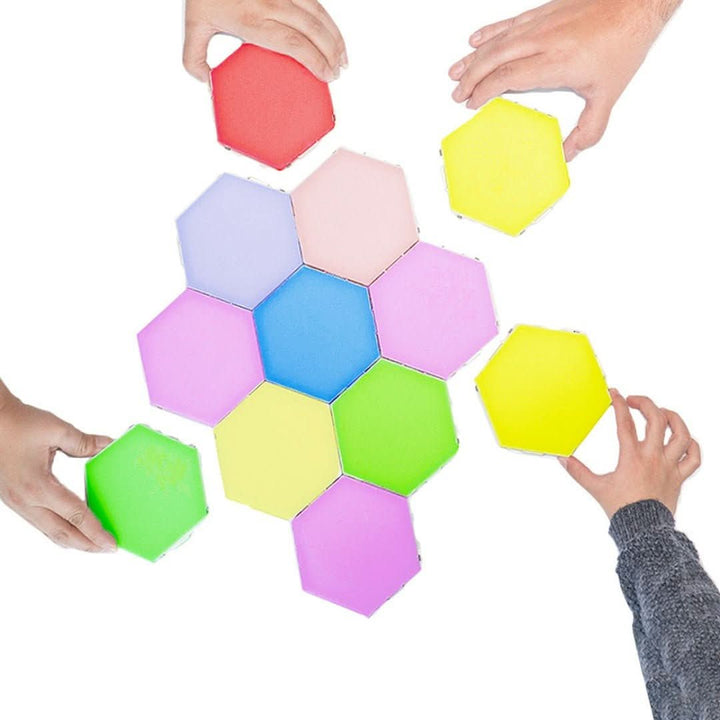 Interactive Hexagonal Lighting - GlowHex-Set of 3 Panels-State of Style