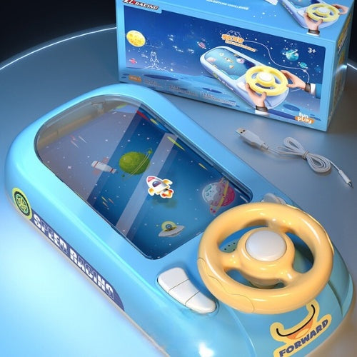 Interactive Steering Wheel Toy – AstroDrive-Blue (Spaceship)-State of Style