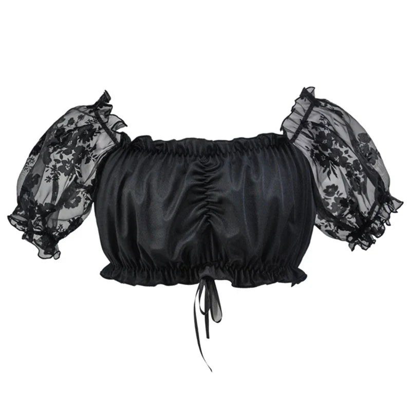 Irmgard Dirndl Blouse – Plus Size Bavarian Style for Oktoberfest-Black (Short Sleeve)-S-State of Style