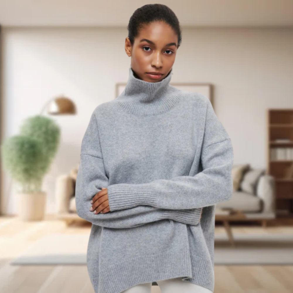 Isabella Classic Women's Sweater-Grey-S-State of Style