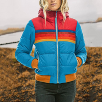Isabella Retro Women's Parka-Blue-XS-State of Style