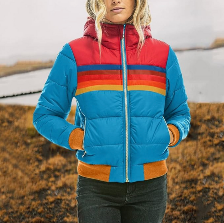Isabella Retro Women's Parka-Blue-XS-State of Style