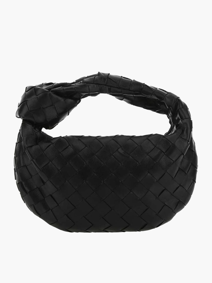 Isabella Woven Mini Handbag-Black-State of Style