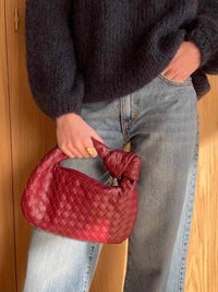 Isabella Woven Mini Handbag-Black-State of Style