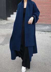Isabelle Tailored Wool Women's Winter Coat-Blue-S-State of Style