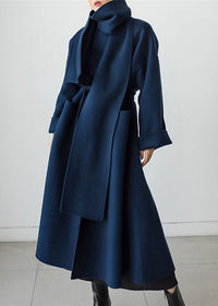Isabelle Tailored Wool Women's Winter Coat-Blue-S-State of Style