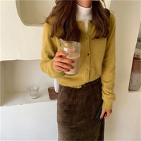 Isla - Comfortable Knitted Cardigan with Buttons-Black-One size-State of Style
