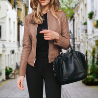 Isobel's Jacket | Stylish Women's Leather Jacket-Beige-S-State of Style