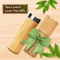 Isolated Premium Bamboo Loose Leaf Tea Infuser Bottle - 500ml-State of Style