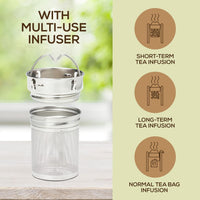 Isolated Premium Bamboo Loose Leaf Tea Infuser Bottle - 500ml-State of Style