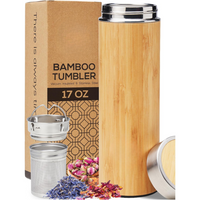 Isolated Premium Bamboo Loose Leaf Tea Infuser Bottle - 500ml-State of Style