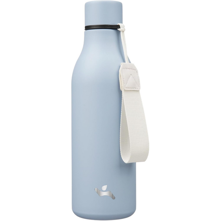 Isolated stainless steel water bottle with strap-Blue-500 ml-State of Style