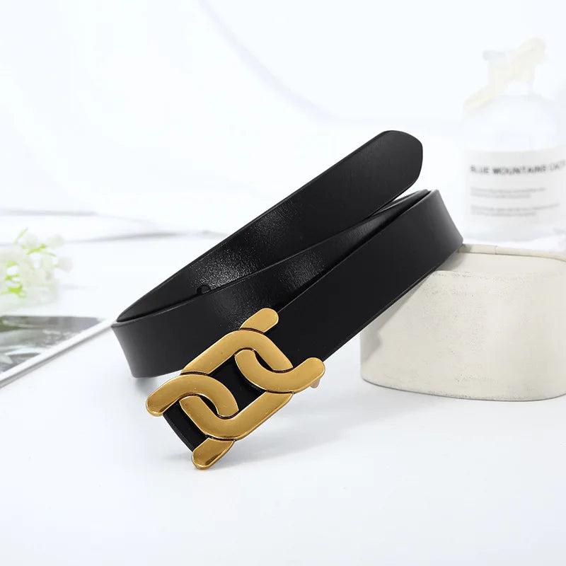 Italian-Inspired Fashion Belt with Buckle-Black-95 CM-State of Style