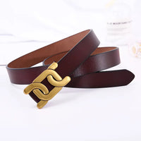 Italian-Inspired Fashion Belt with Buckle-Coffee-95 CM-State of Style