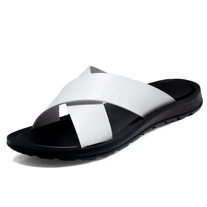 Italian men's leather sandals – Lorenzo-White-6-State of Style