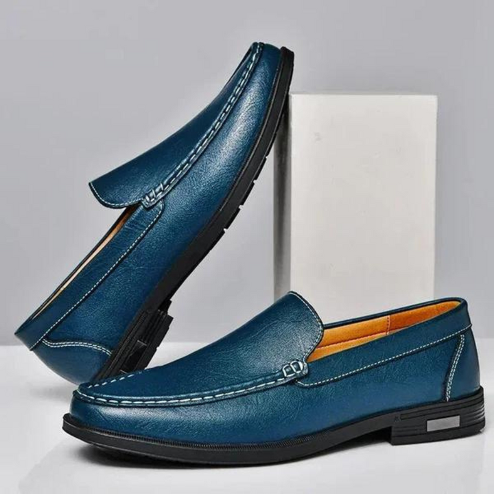 Italian slippers made of genuine leather – Emilio-Blue-6-State of Style