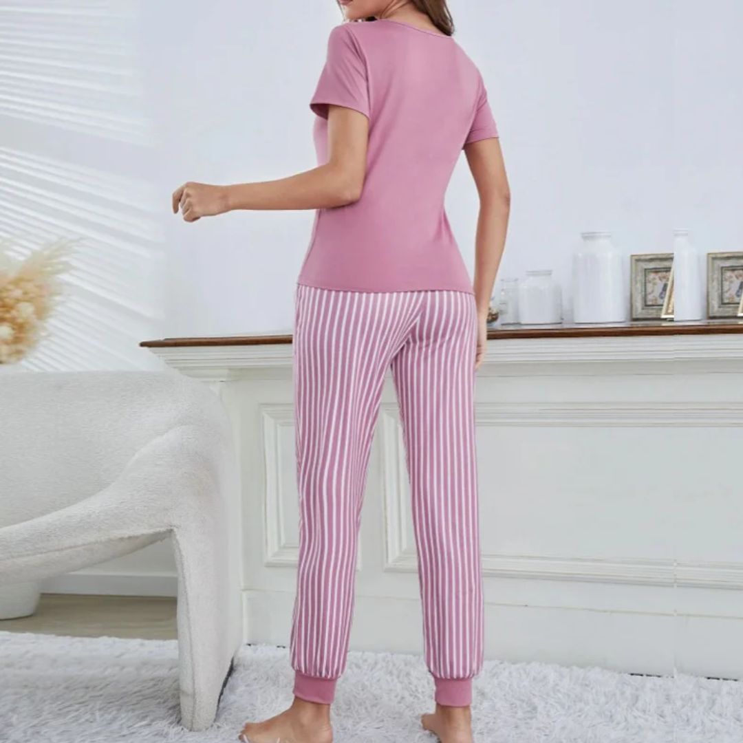 Jane Pyjama Set-Black-S-State of Style