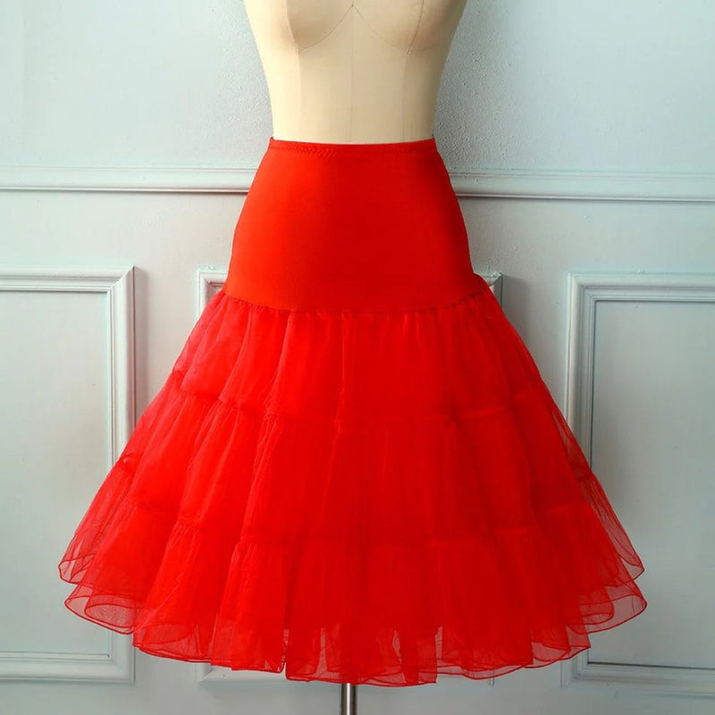 Janine Tutu Petticoat – Elegant Layered Underskirt for a Glamorous Look-Red-S-State of Style