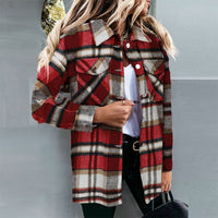 Janou Checkered Jacket | Perfect Autumn Layer-Red-S-State of Style