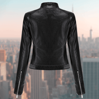 Jaqueline Women's Leather Jacket | Stylish and Durable-Black-S-State of Style