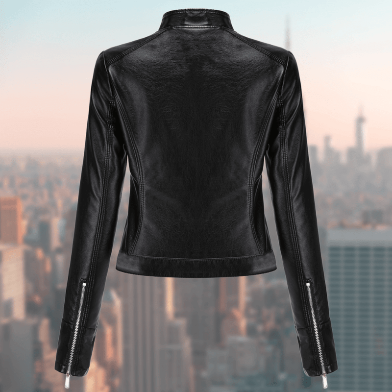 Jaqueline Women's Leather Jacket | Stylish and Durable-Black-S-State of Style