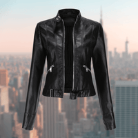 Jaqueline Women's Leather Jacket | Stylish and Durable-Black-S-State of Style