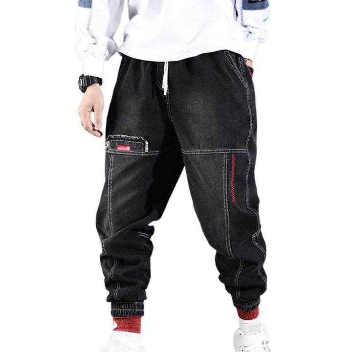 Jesse Men's Hip-Hop Cargo Pants-Black-M-State of Style