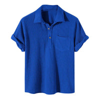 Jovan | Casual Luxury Men's Shirt-Blue-M-State of Style