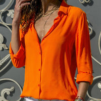 Katherine Blouse | Stylish & Versatile-Orange-S-State of Style