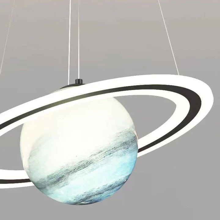 Kids' Room LED Pendant Light - CosmoGlow-3 Colour Temperatures-A (Without Astronaut)-Blue Earth-State of Style