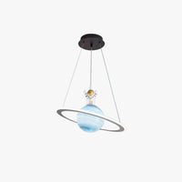 Kids' Room LED Pendant Light - CosmoGlow-3 Colour Temperatures-A (Without Astronaut)-Blue Earth-State of Style