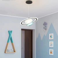 Kids' Room LED Pendant Light - CosmoGlow-3 Colour Temperatures-A (Without Astronaut)-Blue Earth-State of Style