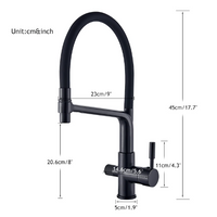 Kitchen Tap with Dual Spout & Water Filtration – PureFlow Duo-Chrome-State of Style