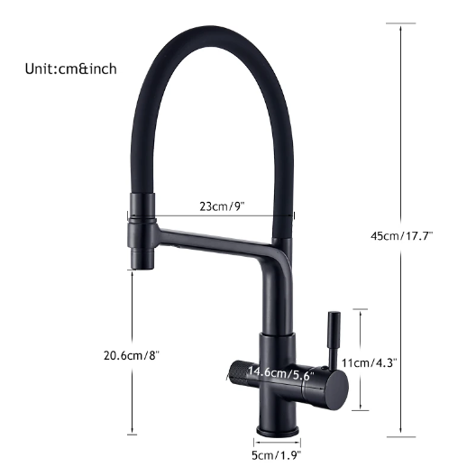 Kitchen Tap with Dual Spout & Water Filtration – PureFlow Duo-Chrome-State of Style