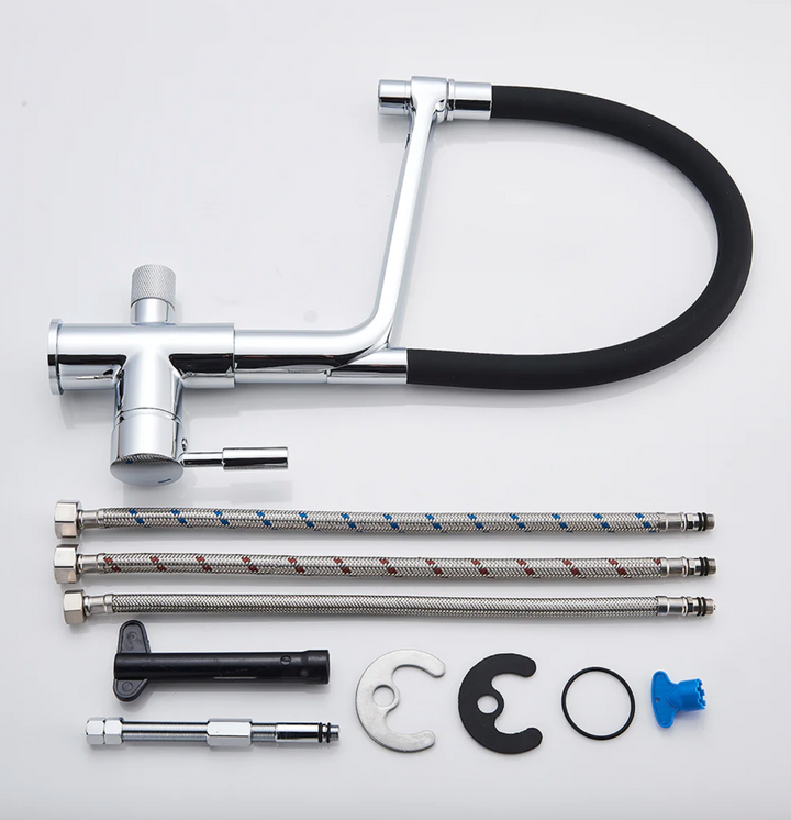 Kitchen Tap with Dual Spout & Water Filtration – PureFlow Duo-Chrome-State of Style