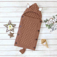 Knitted Baby Sleeping Bag – Livia-Brown-State of Style
