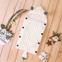 Knitted Baby Sleeping Bag – Livia-White-State of Style