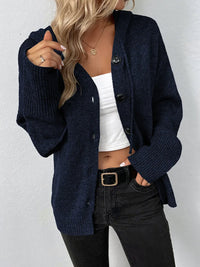 Knitted Cardigan for Women - Sofia-Dark Blue-S-State of Style