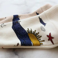 Knitted Cardigan with Playful Print and Button Closure - Nova-Blue-XS-State of Style
