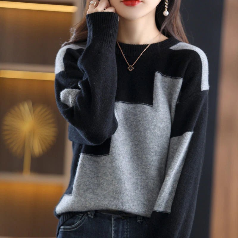 Knitted Casual Sweater - Arden-Grey-One size-State of Style