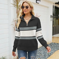 Knitted Half-Zip Jumper - Sienna-Black-S-State of Style