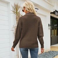 Knitted Half-Zip Jumper - Sienna-Cream White-S-State of Style
