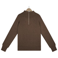 Knitted Half-Zip Jumper - Sienna-Cream White-S-State of Style