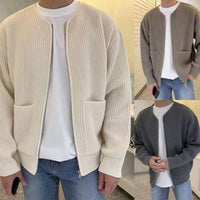 Knitted Jacket with Zipper - Milan-Apricot-XS-State of Style