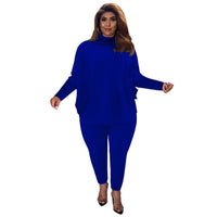 Knitted Plus-Size 2-Piece Lounge Set-Army Green-L-State of Style